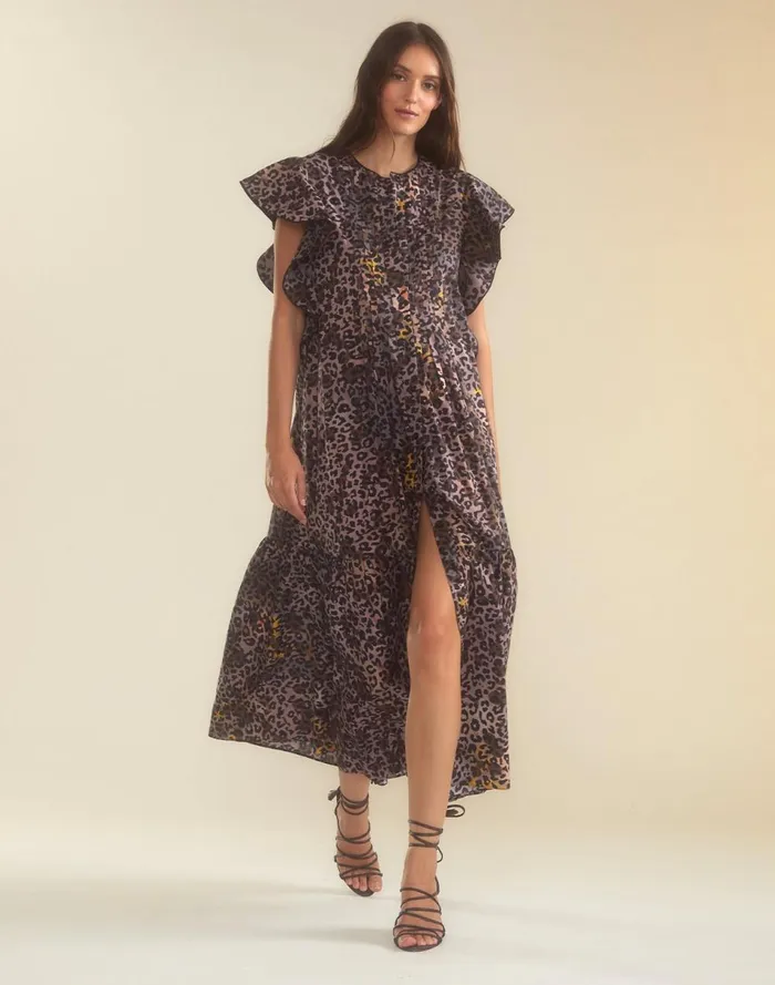 Women Cynthia Rowley Dresses Malta Kaftan Leopd