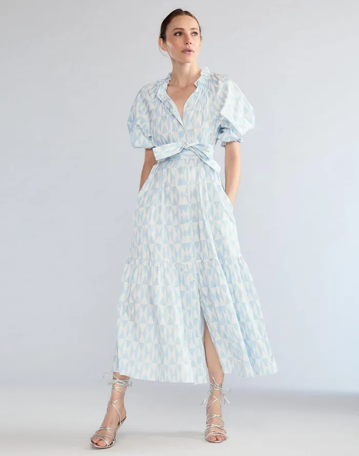 Women Cynthia Rowley Dresses Montauk Cotton Dress Bluwht