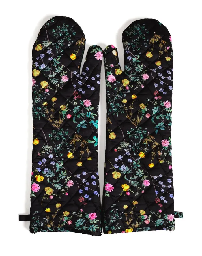 Women Cynthia Rowley Home Quilted Oven Mitts Blkfl Women Cynthia Rowley Home Quilted Oven Mitts Blkfl