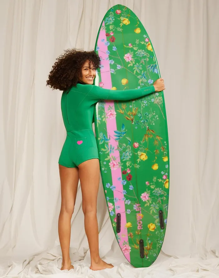 Women Cynthia Rowley Swim Custom 7039 Surfboard 8211 Green Garden Floral