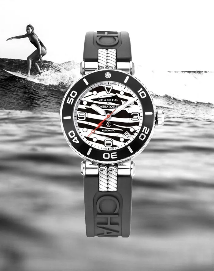 Women Cynthia Rowley Swim Navigator Surf Watch 034Shark Deterrent034