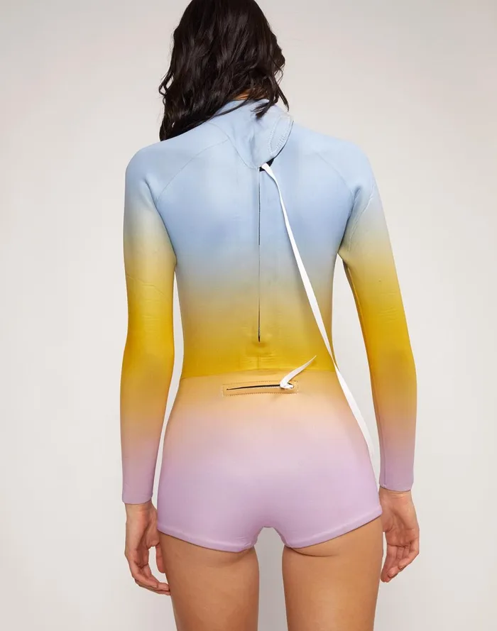 Women Cynthia Rowley Swim Sea Ombre Wetsuit Blueyellowpink