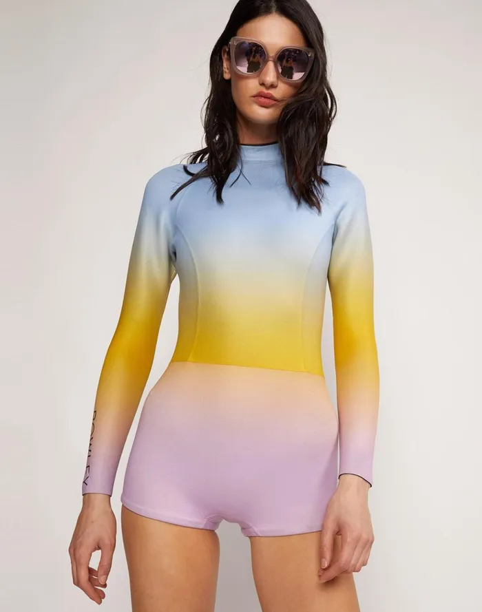 Women Cynthia Rowley Swim Sea Ombre Wetsuit Blueyellowpink