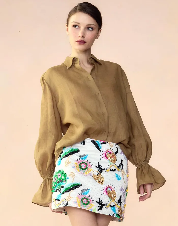 Women Cynthia Rowley Tops Baleira Blouse Gldylw Women Cynthia Rowley Tops Baleira Blouse Gldylw