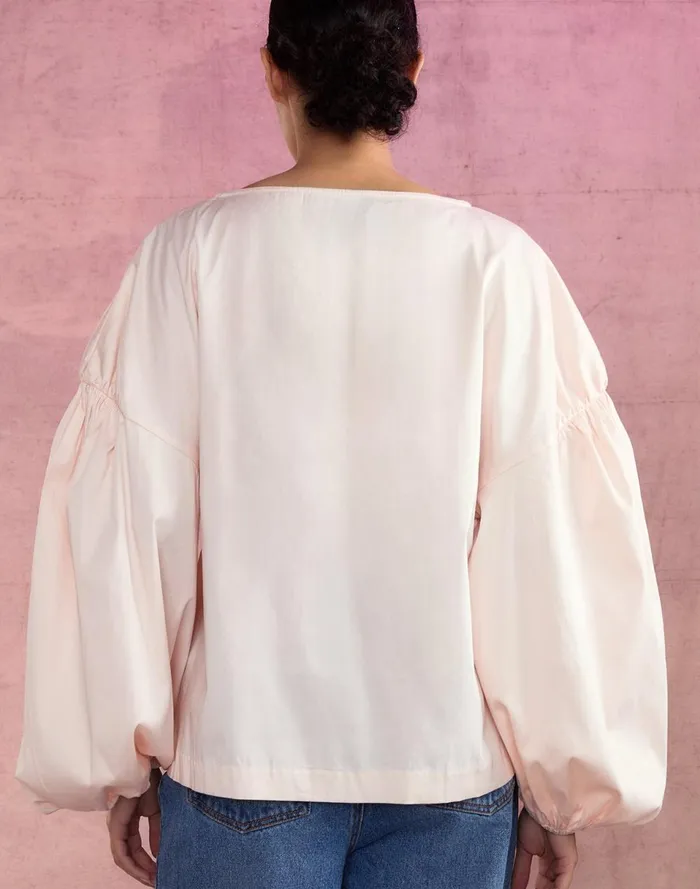 Women Cynthia Rowley Tops Geneva Cotton Blouse Pink Women Cynthia Rowley Tops Geneva Cotton Blouse Pink