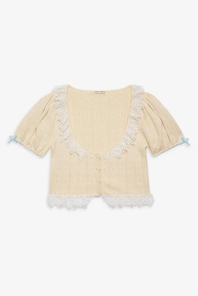 Women Daniela Knit Top Beige For Love and Lemons Tops