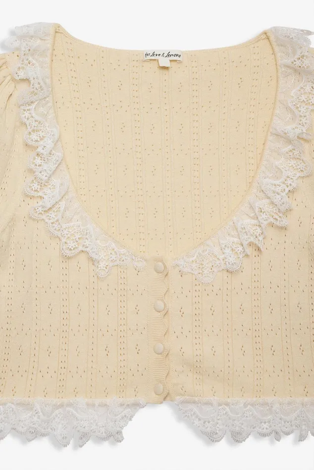 Women Daniela Knit Top Beige For Love and Lemons Tops