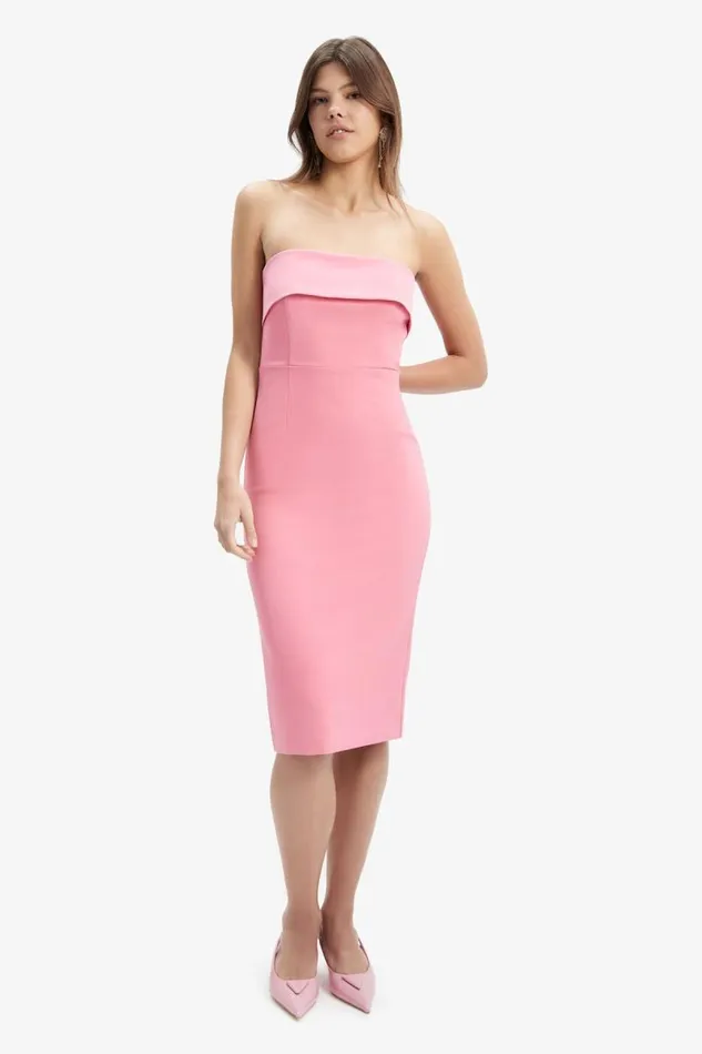 Women Day To Night Dresses Bardot Georgia Dress In Candy Pink Candy Pink