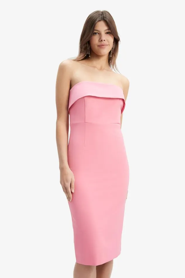Women Day To Night Dresses Bardot Georgia Dress In Candy Pink Candy Pink