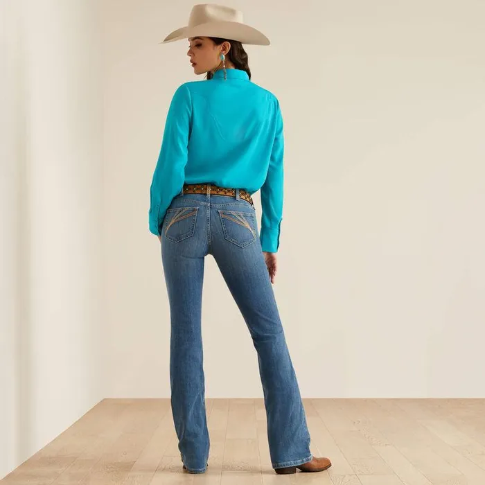 Women Denim Ariat Arrow Fit Perfect Rise Lili Boot Cut Jeans Maine