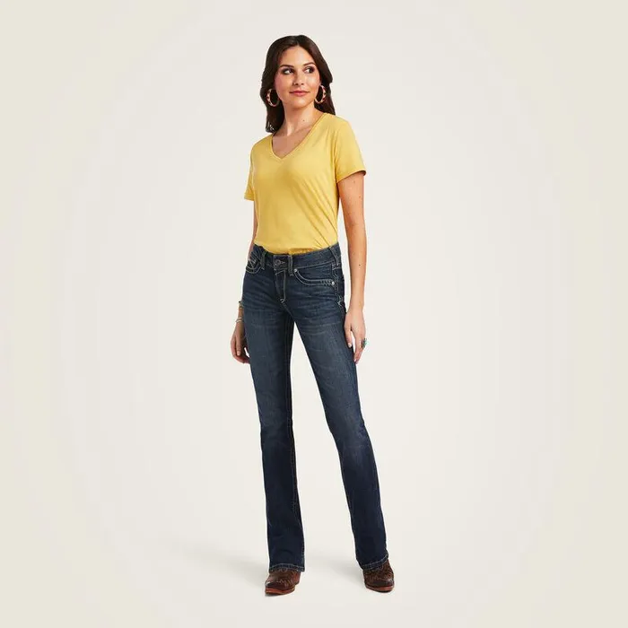 Women Denim Ariat REAL Perfect Rise Lexie Boot Cut Jean Missouri