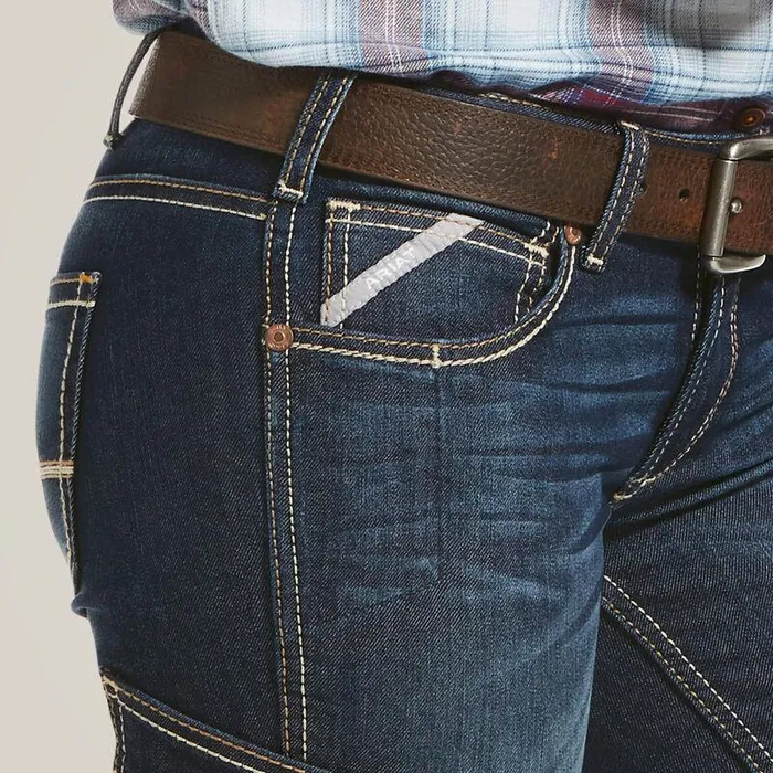 Women Denim Ariat Rebar MR DuraStretch Riveter Boot Cut Jean Hallow Women Denim Ariat Rebar MR DuraStretch Riveter Boot Cut Jean Hallow