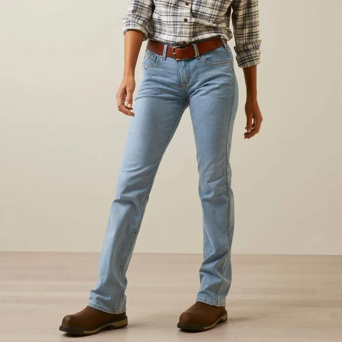 Women Denim Ariat Rebar Riveter Straight Jean Coldwater