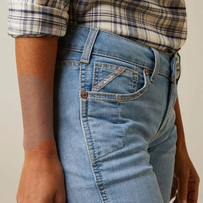 Women Denim Ariat Rebar Riveter Straight Jean Coldwater