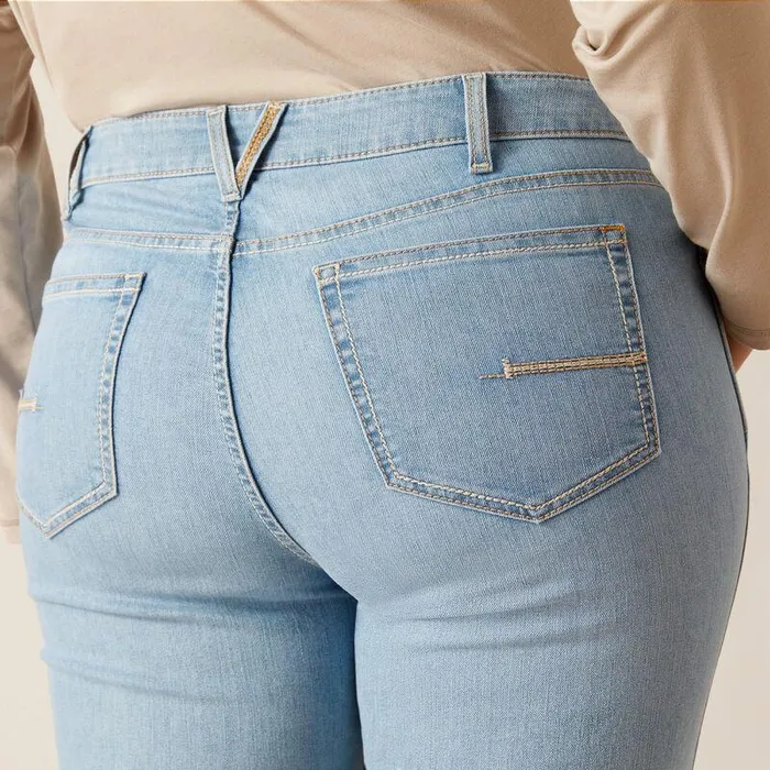 Women Denim Ariat Rebar Riveter Straight Jean Coldwater