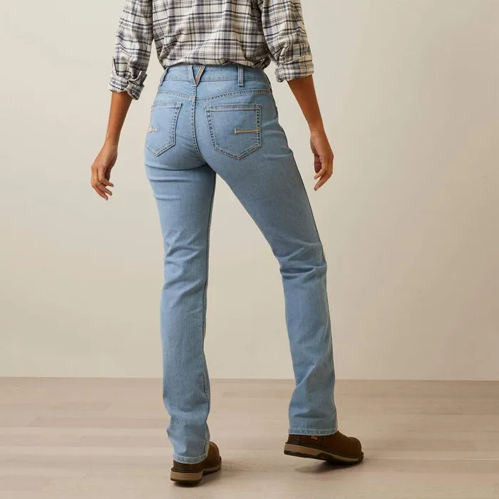 Women Denim Ariat Rebar Riveter Straight Jean Coldwater