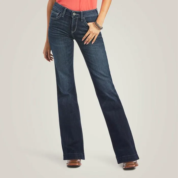 Women Denim Ariat Trouser Perfect Rise Aisha Wide Leg Jean Missouri