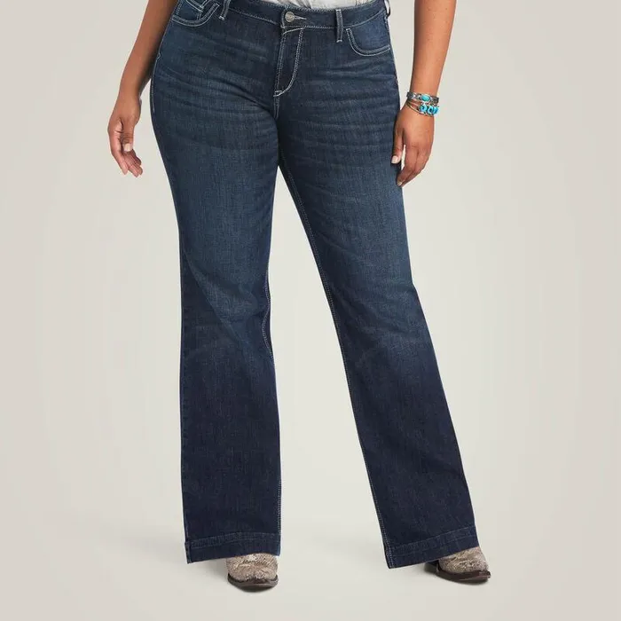 Women Denim Ariat Trouser Perfect Rise Aisha Wide Leg Jean Missouri