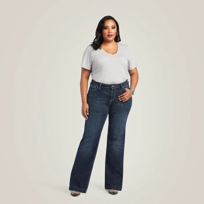 Women Denim Ariat Trouser Perfect Rise Aisha Wide Leg Jean Missouri