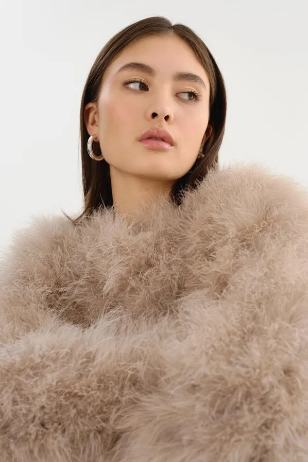 Women DEORA Feather Jacket Champagne LAMARQUE Feather Jackets Women DEORA Feather Jacket Champagne LAMARQUE Feather Jackets