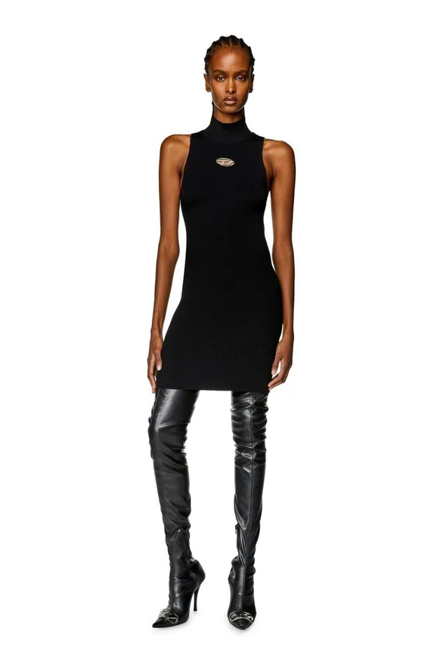 Women Diesel Dresses MONERVAX Black