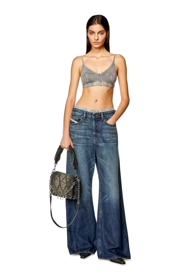 Women Diesel Jeans Relaxed Jeans 1996 DSire 09H59 Dark Blue