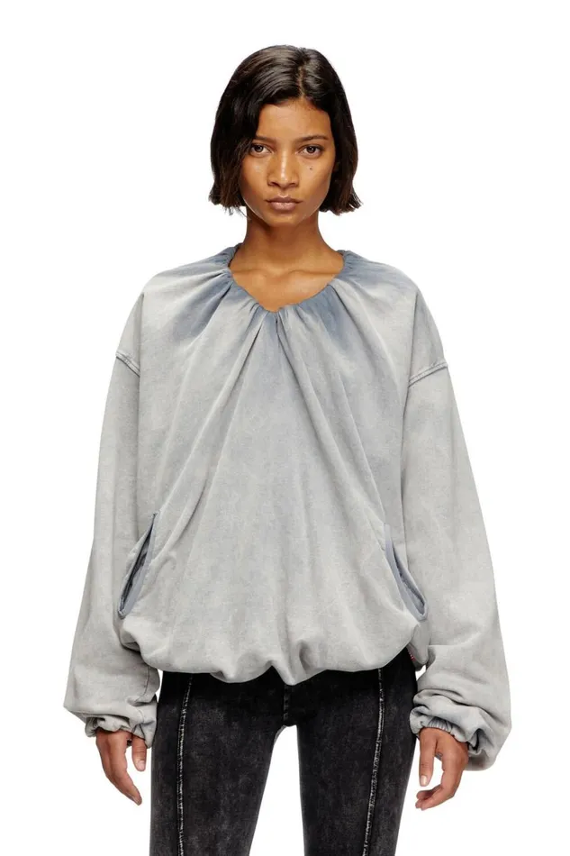 Women Diesel Sweatshirts and Hoodies FINDY Light Grey