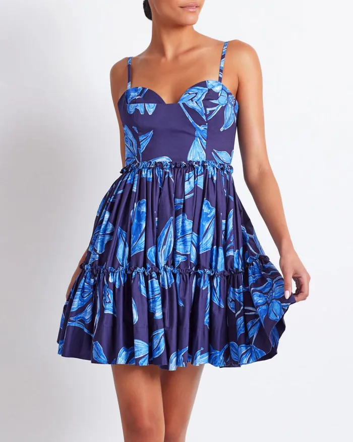Women Dresses and Jumpsuits PatBO Nightflower Cotton Mini Dress FINAL SALE Indigo