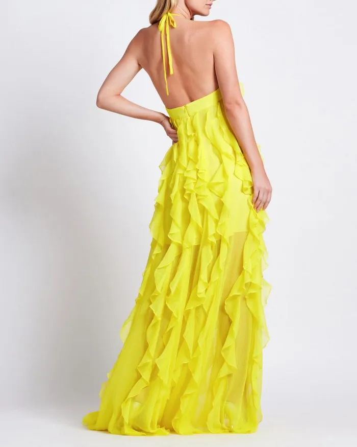 Women Dresses and Jumpsuits PatBO RUFFLE HALTERNECK MAXI DRESS FINAL SALE Siciliano