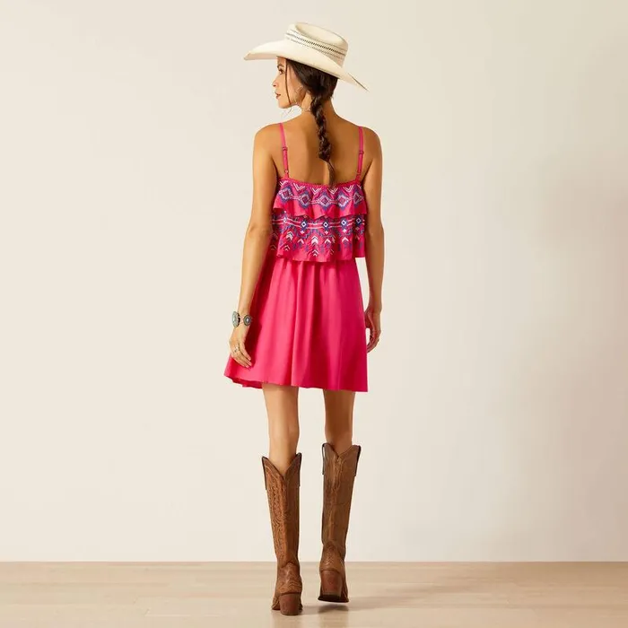 Women Dresses and Skirts Ariat Malena Dress Pink Peacock