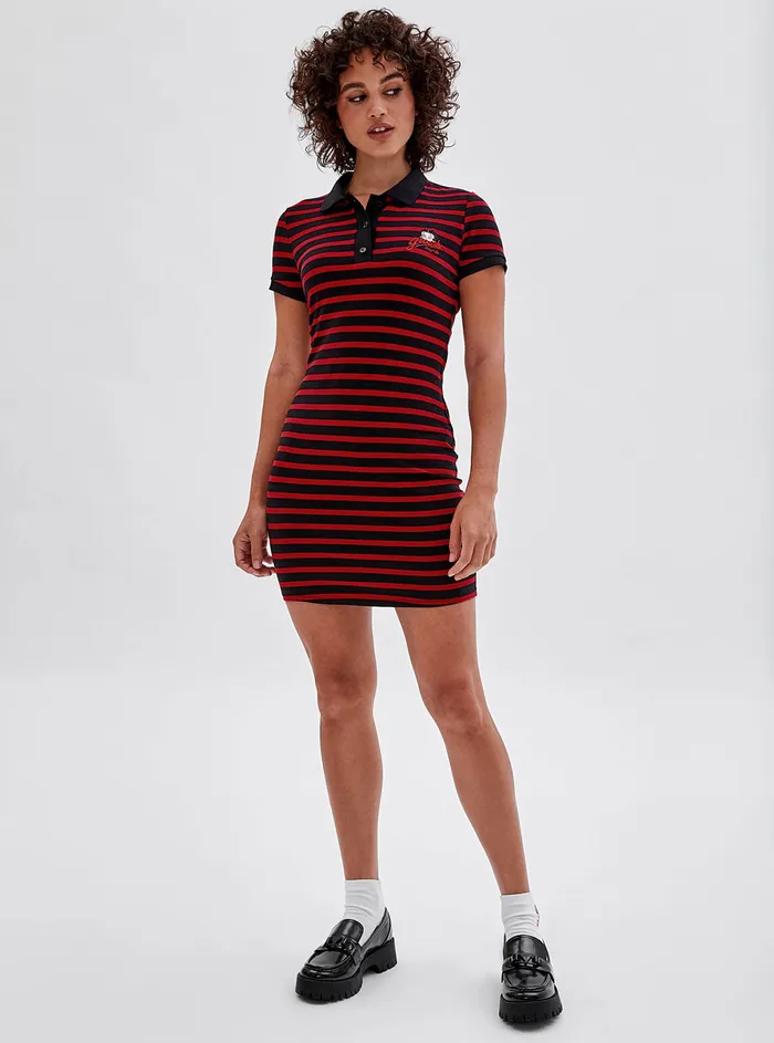 Women Dresses GUESS Guess Originals X Betty Boop Black Multi Polo Mini Dress
