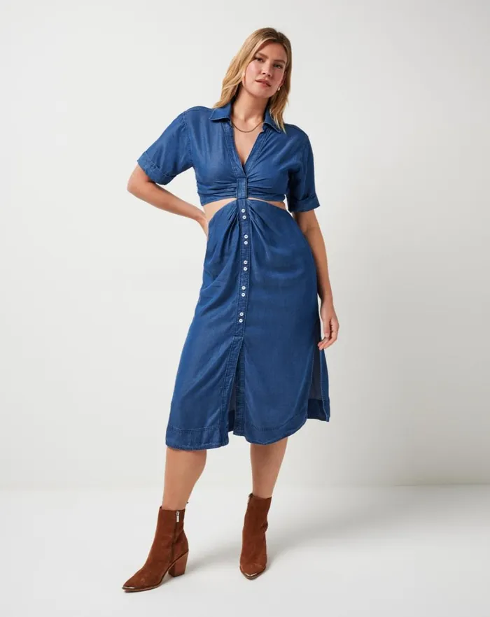 Women Dresses TravisMathew OLD HAVANA DRESS Copen Blue Women Dresses TravisMathew OLD HAVANA DRESS Copen Blue