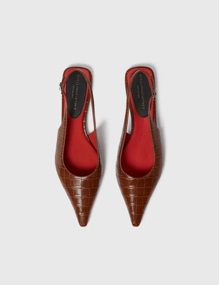 Women Elsa Slingback Flats Brown Stella McCartney Flats