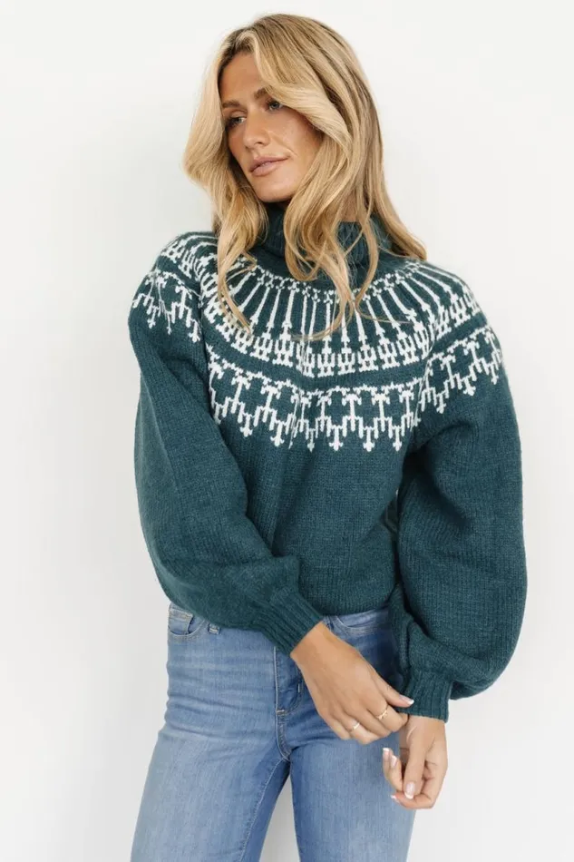 Women Evanston Turtleneck Sweater Topaz Baltic Born Sweaters