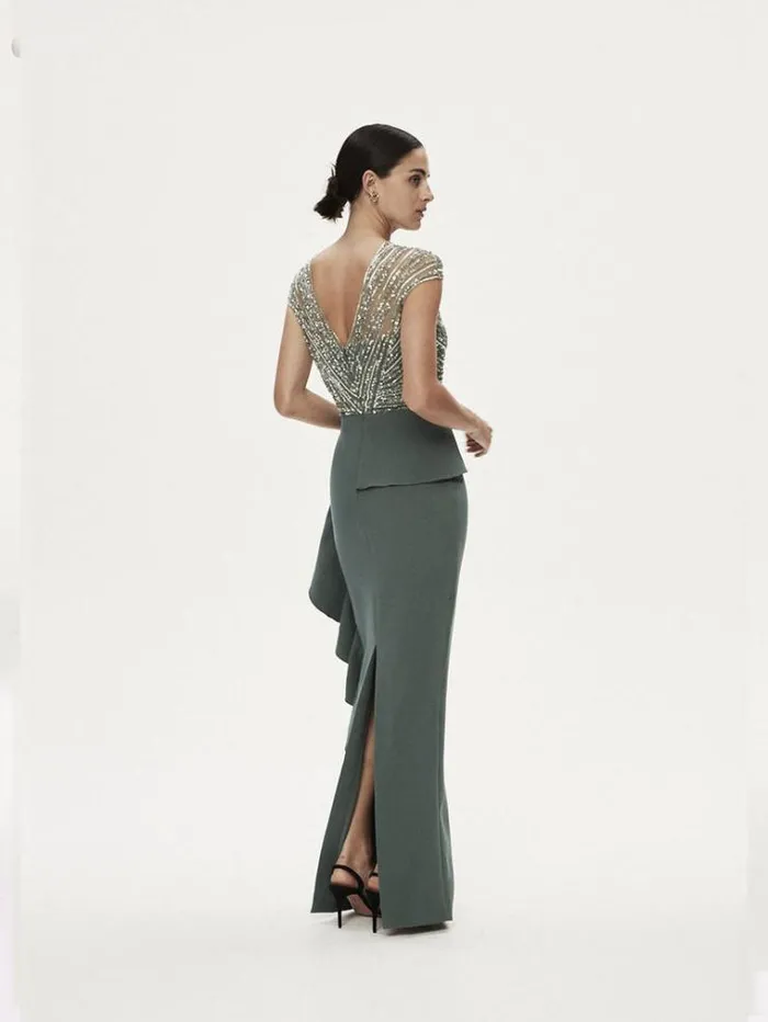 Women Evening Dresses Rachel Gilbert Gingette Gown In Fern