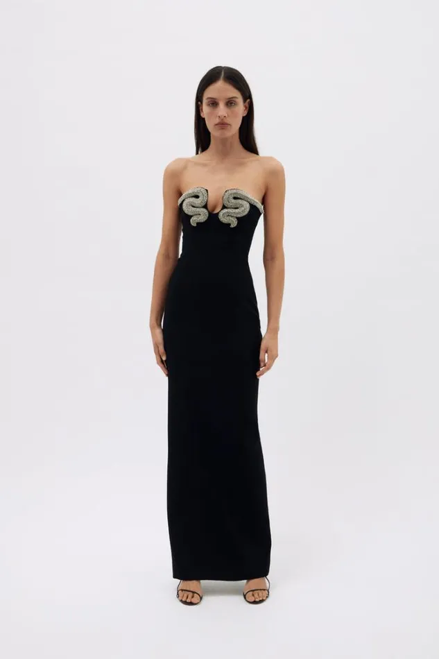 Women Evening Dresses Rachel Gilbert Lukas Gown In Black