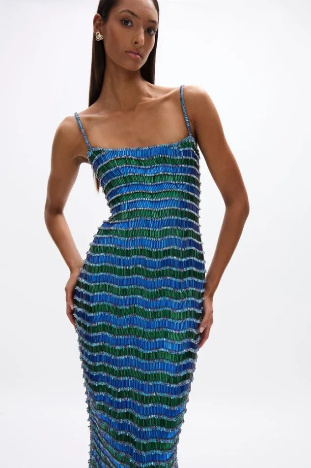 Women Evening Dresses Rachel Gilbert Zeph Gown BlueGreen Women Evening Dresses Rachel Gilbert Zeph Gown BlueGreen