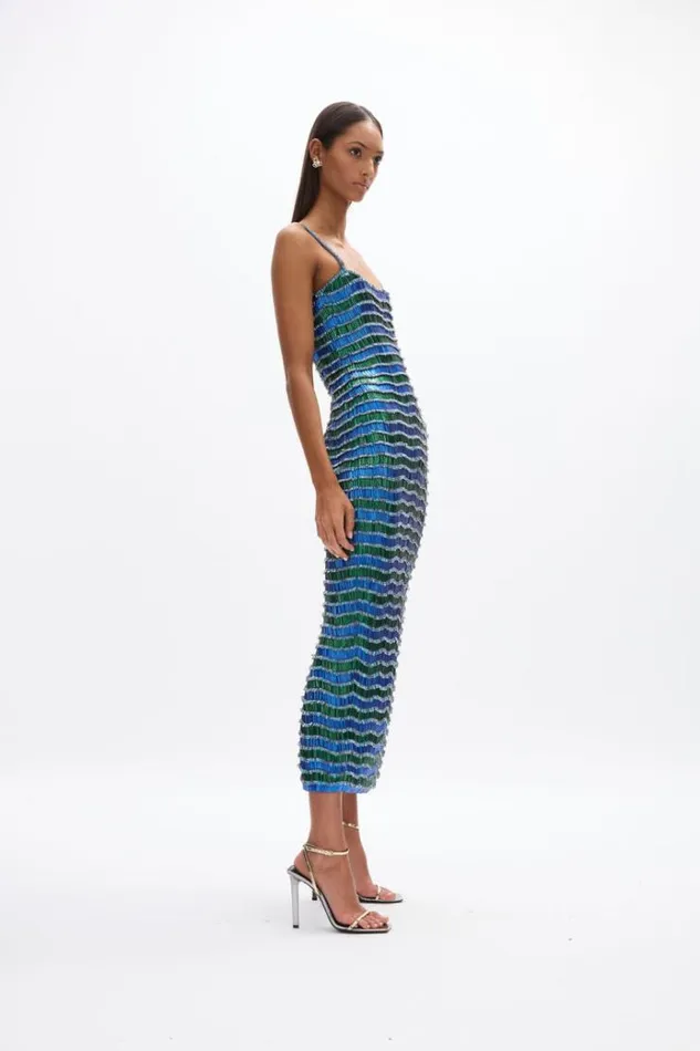 Women Evening Dresses Rachel Gilbert Zeph Gown BlueGreen Women Evening Dresses Rachel Gilbert Zeph Gown BlueGreen