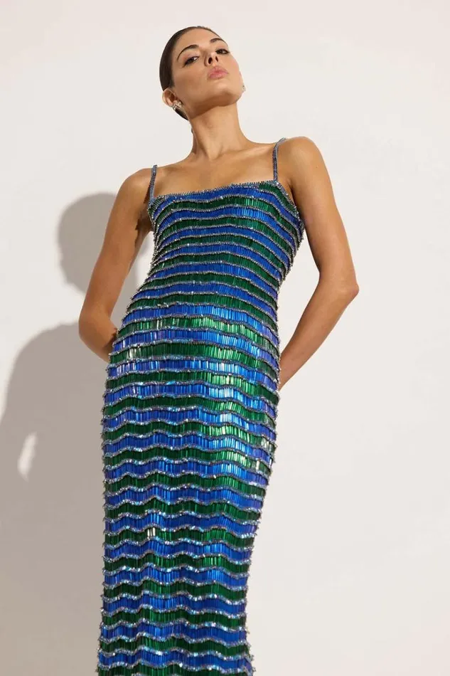 Women Evening Dresses Rachel Gilbert Zeph Gown BlueGreen Women Evening Dresses Rachel Gilbert Zeph Gown BlueGreen