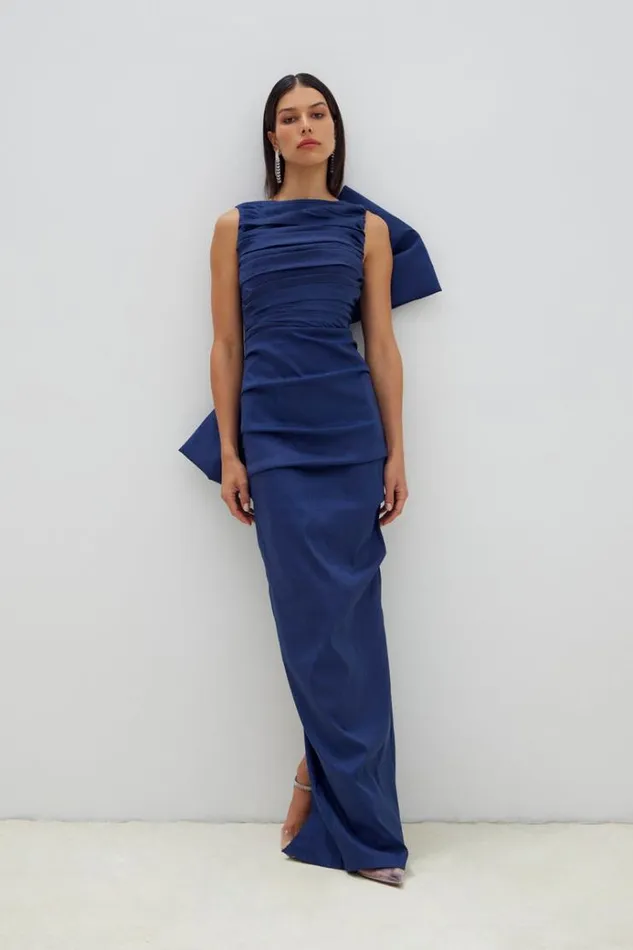 Women Evening Dresses Rachel Gilbert Zora Gown In Navy