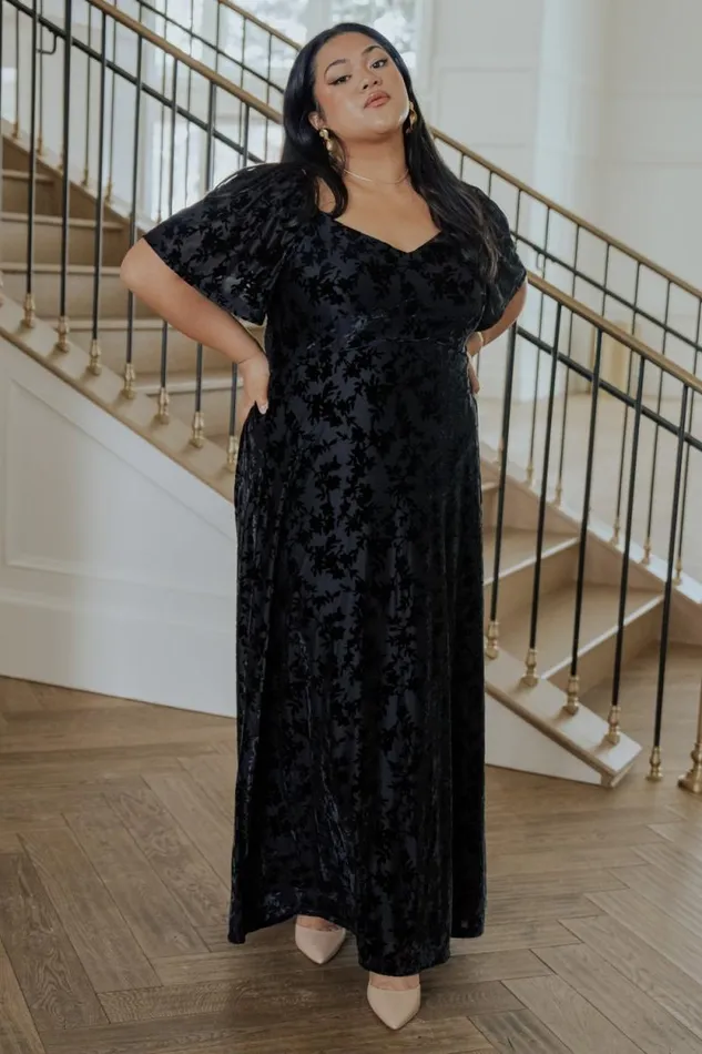 Women Everley Velvet Maxi Dress Black Baltic Born Maxi Dresses Women Everley Velvet Maxi Dress Black Baltic Born Maxi Dresses