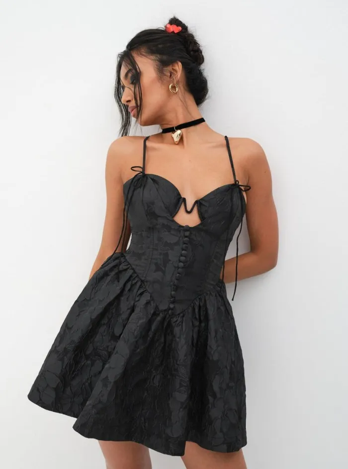 Women Faith Mini Dress Black For Love and Lemons Dresses