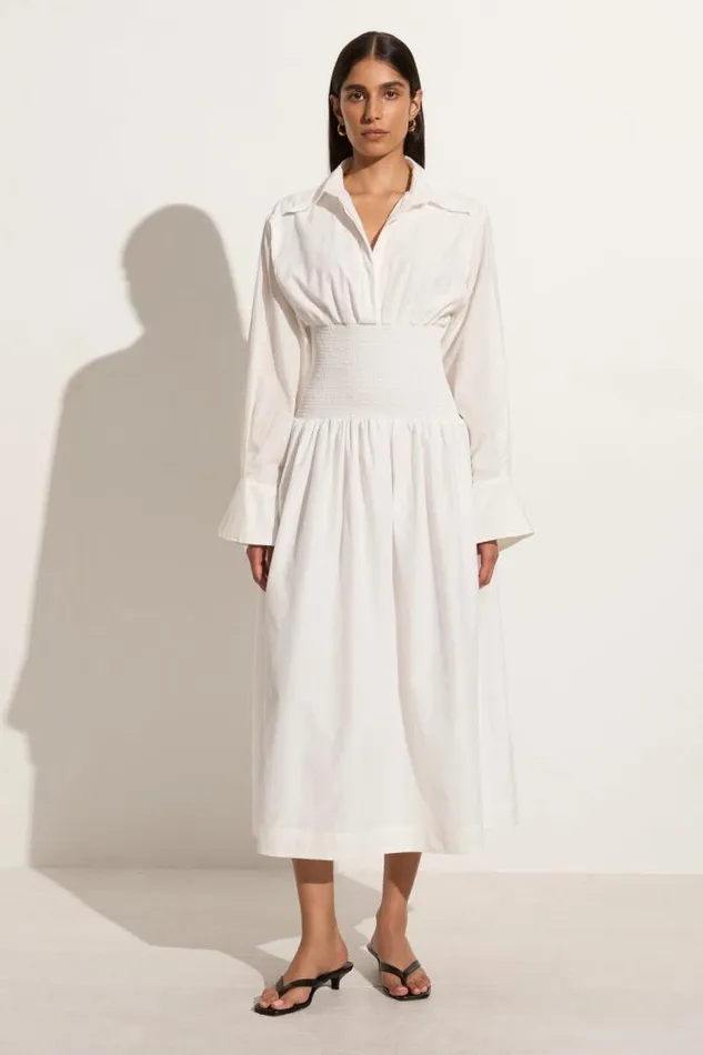 Women Faithfull The Brand Dresses Cervo Midi Dress White
