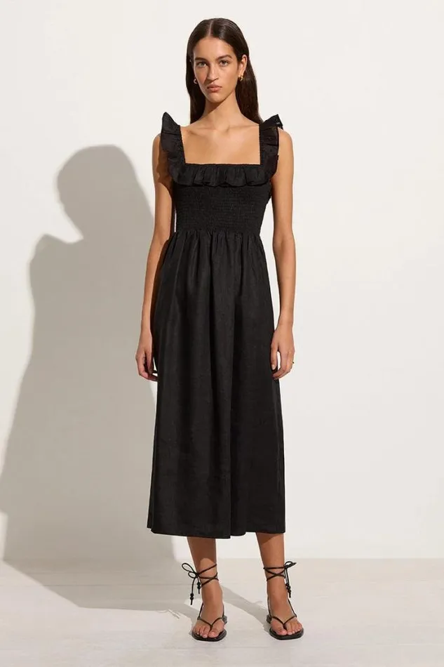 Women Faithfull The Brand Dresses Sameera Midi Dress Black