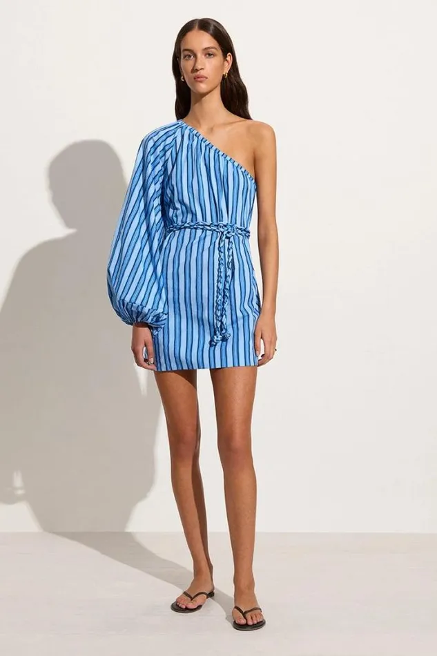 Women Faithfull The Brand Mini Dresses Calia Mini Dress Akaia Stripe Blue
