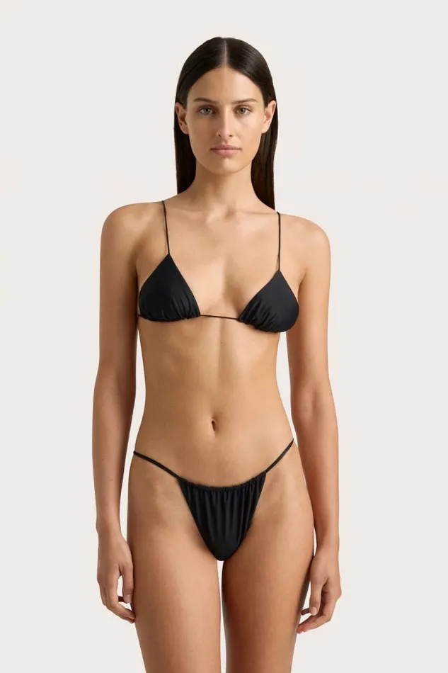 Women Faithfull The Brand Swim Elea Bikini Top Black