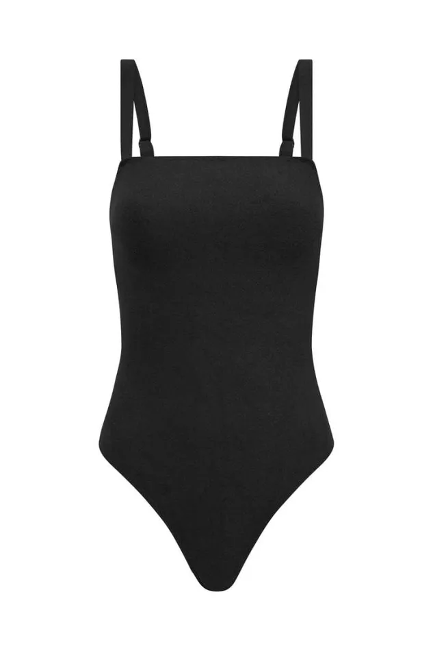 Women Faithfull The Brand Swim Marilena One Piece Black Towelling 8211 Final Sale