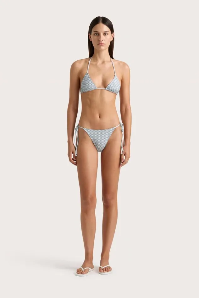 Women Faithfull The Brand Swim Sete Bikini Top Oliander Sky Blue