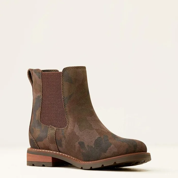 Women Fashion Boots Ariat Wexford Chelsea Boot Camo Suede