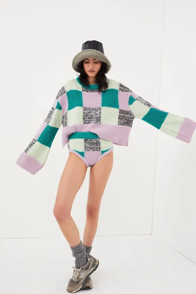 Women Finley Sweater Green For Love and Lemons Knitwear Women Finley Sweater Green For Love and Lemons Knitwear